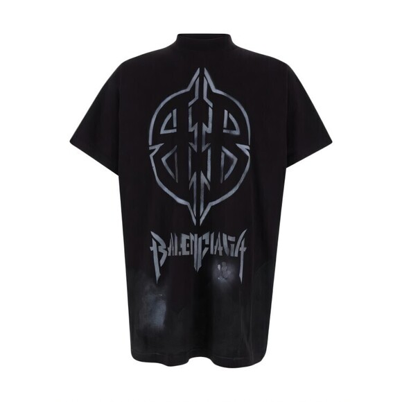 Balenciaga Short-Sleeved Black T-Shirt With Bold Graphic Design - NWT